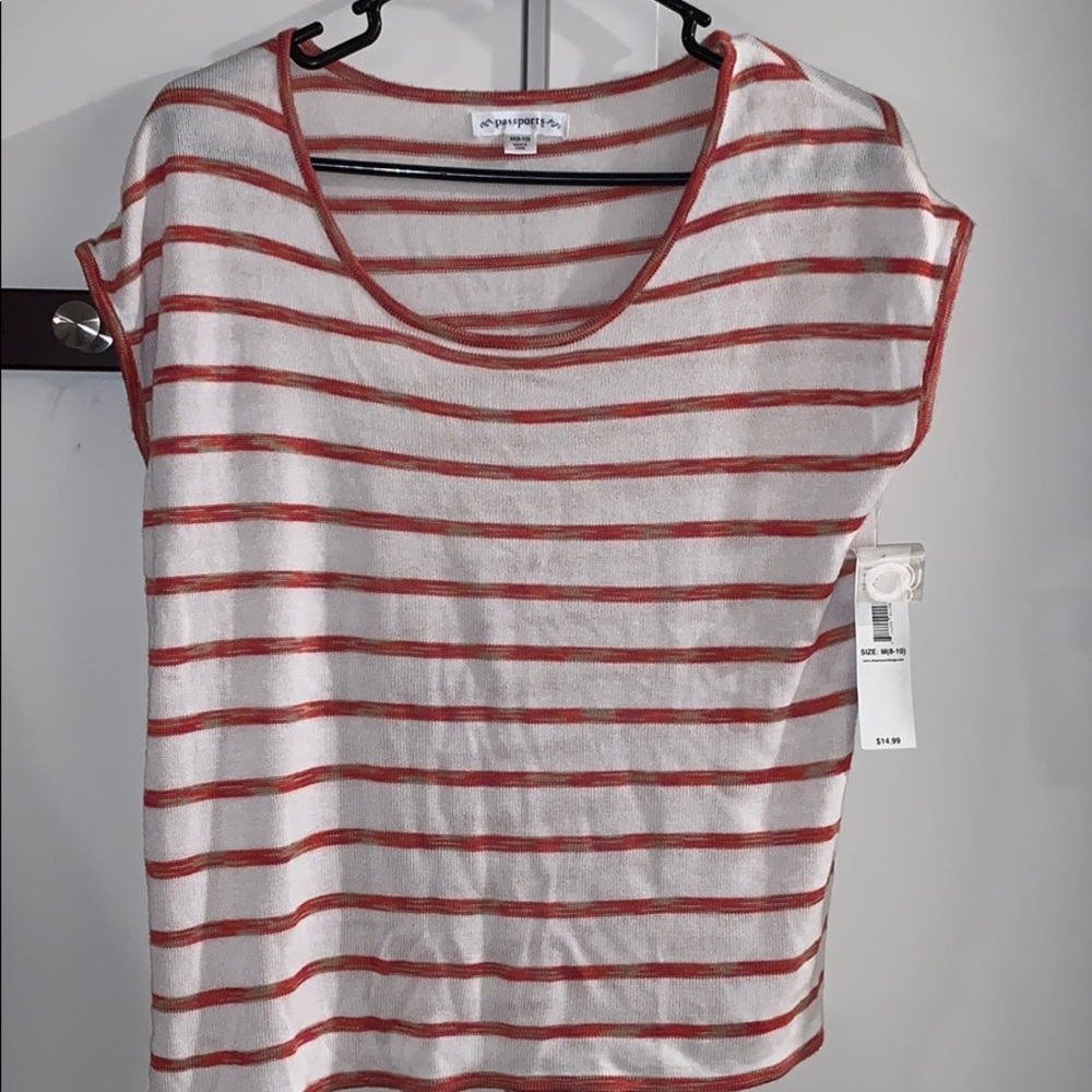 Striped top. Medium. New with tag.